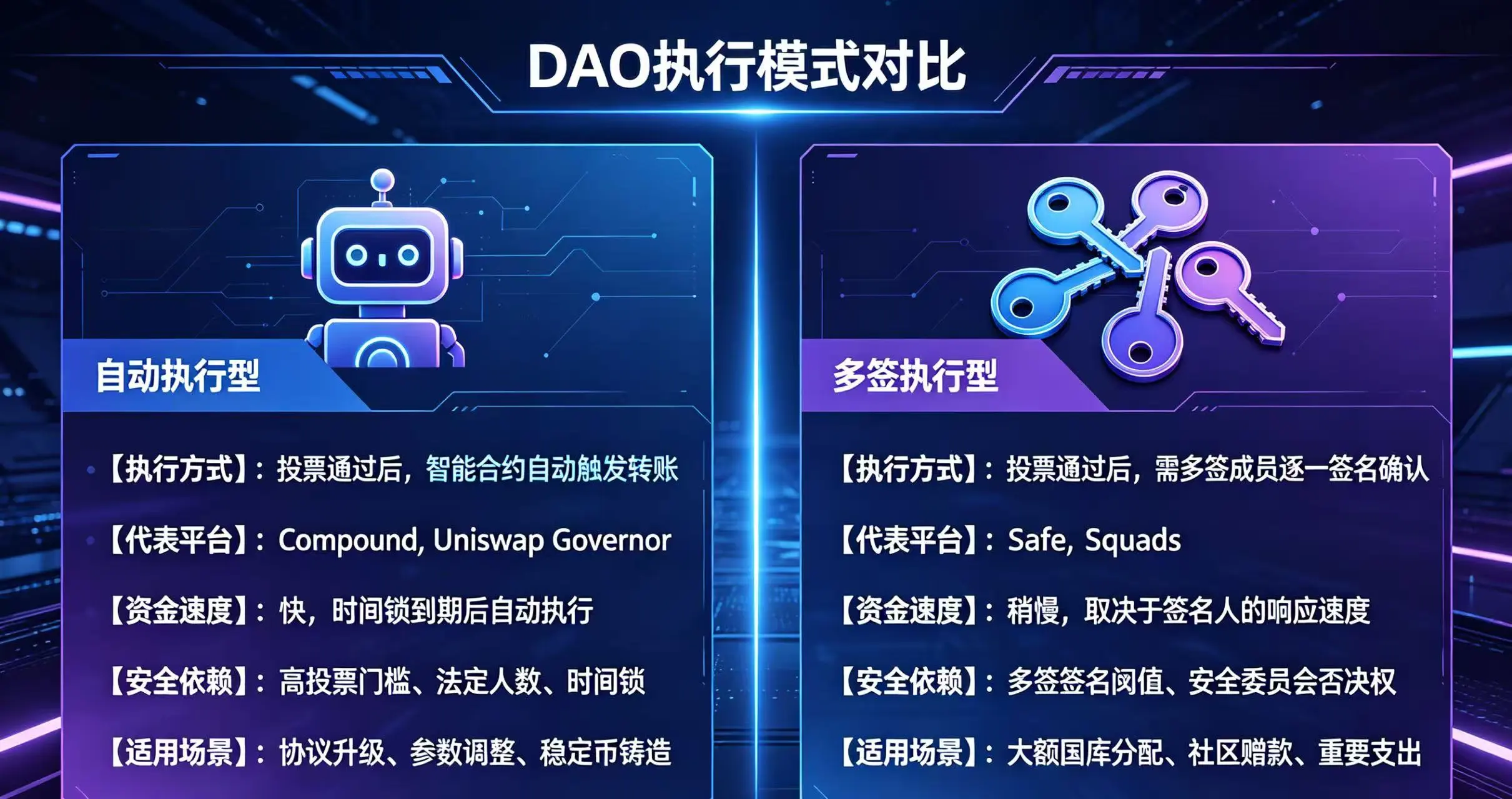 DAO 执行模式对比图 DAO 执行模式对比图