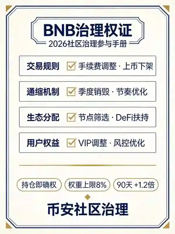 手握BNB掌控平台话语权:2026交易所社区治理提案完整参与手册