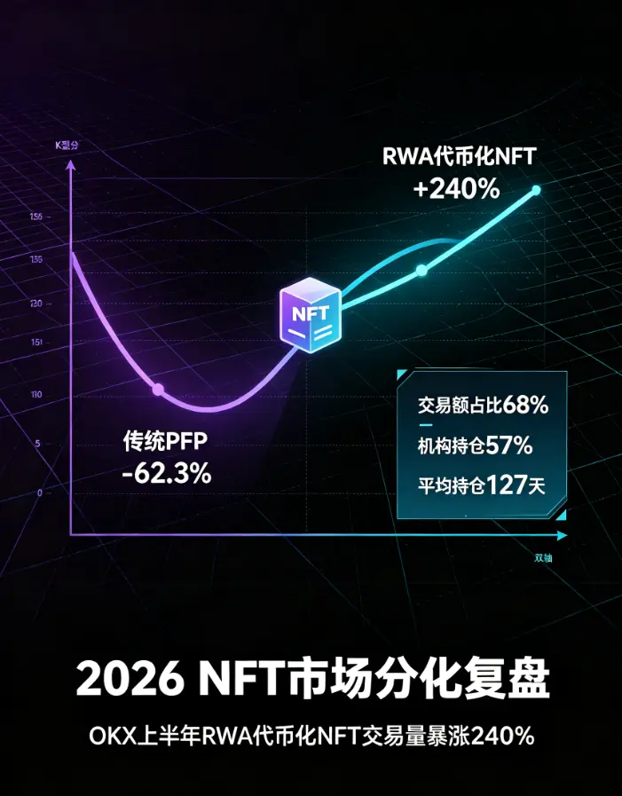 NFT 已经死了？NFT 市场 2026 上半年数据：RWA 代币化 NFT 交易量逆势增长 240%，真正活下去的是哪一类